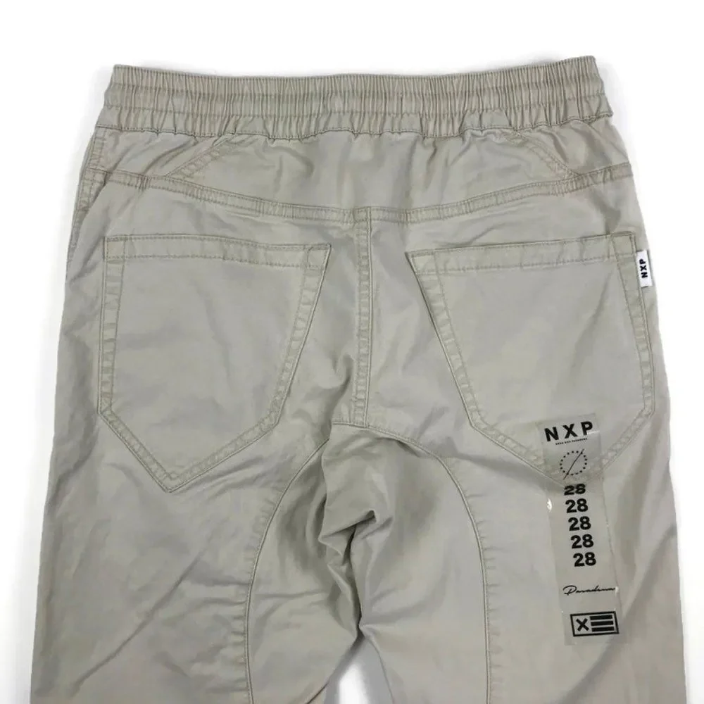 NXP Nena and Pasadena Radar Pants Men's Size 28 Tan Casual Pull-on Stretch